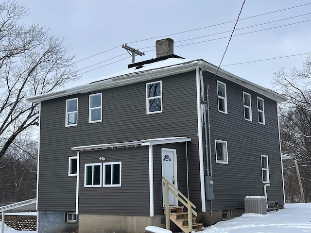 view of front of house with central AC