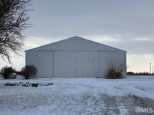 view of snow covered structure