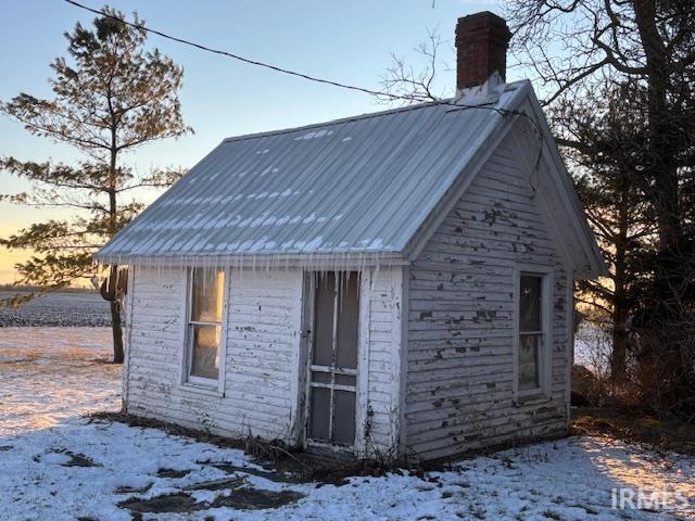 view of snow covered structure