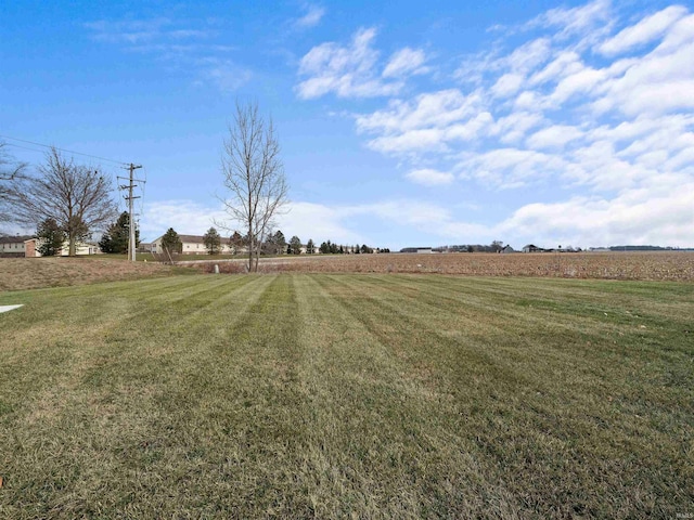 view of yard featuring a rural view