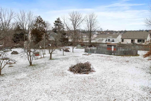 view of snowy yard