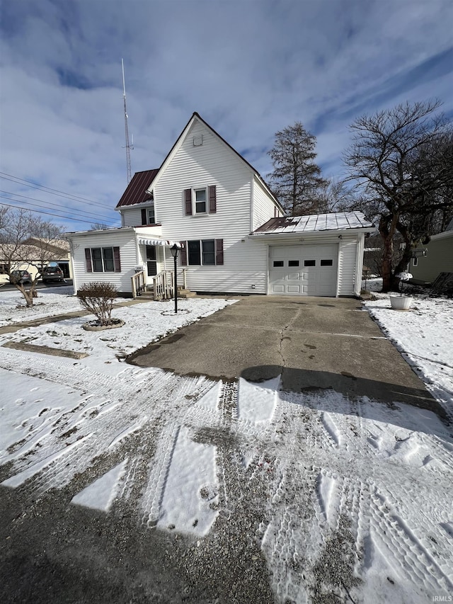 view of front of home featuring a garage