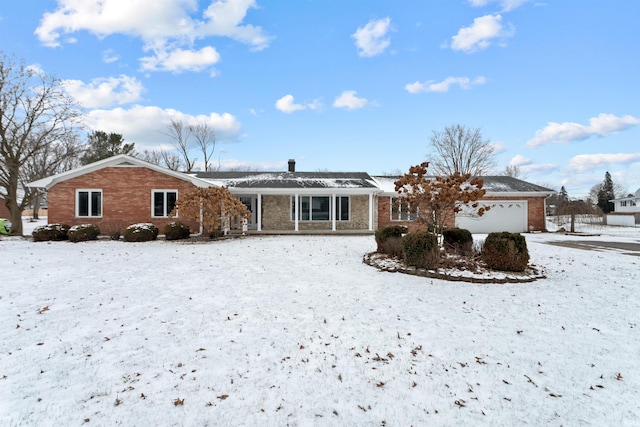 view of front of home featuring a garage