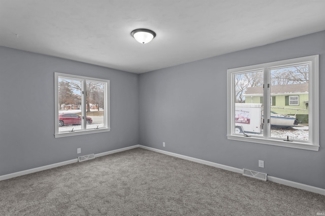 view of carpeted empty room