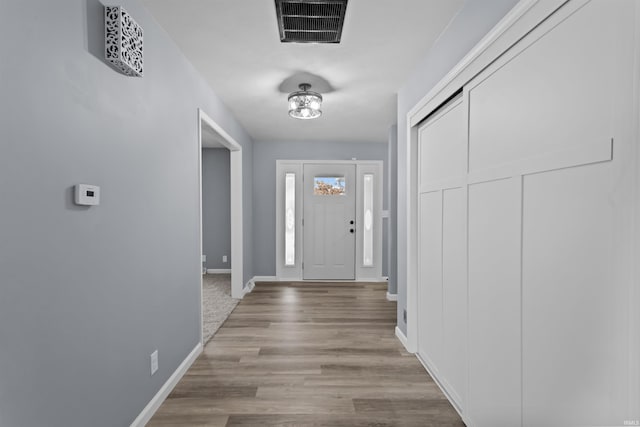 interior space with light wood-type flooring