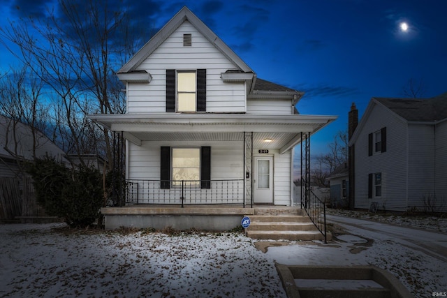 view of front of house featuring covered porch