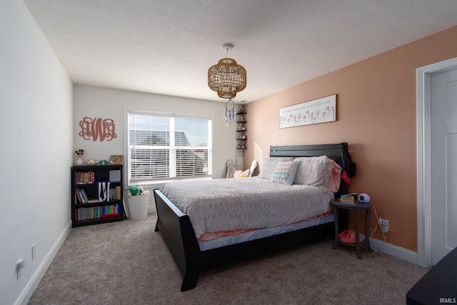 bedroom with carpet