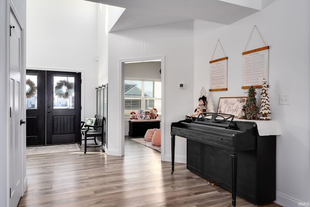 entrance foyer featuring light wood-type flooring