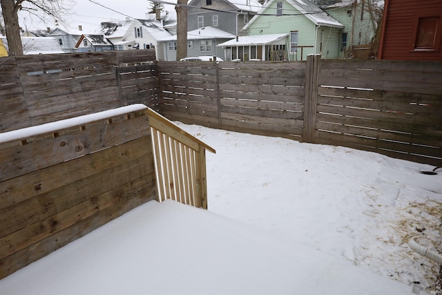 view of snowy yard