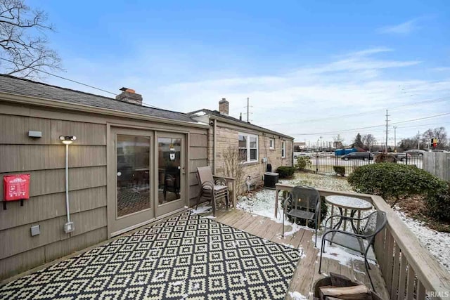 view of patio / terrace with a deck