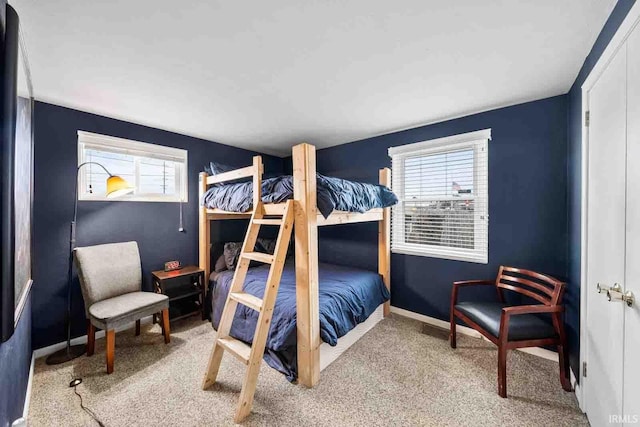 view of carpeted bedroom