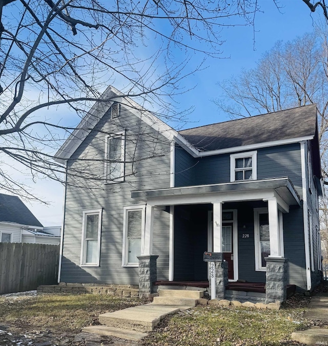 view of front facade with a porch