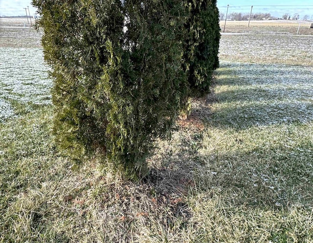 exterior space with a rural view