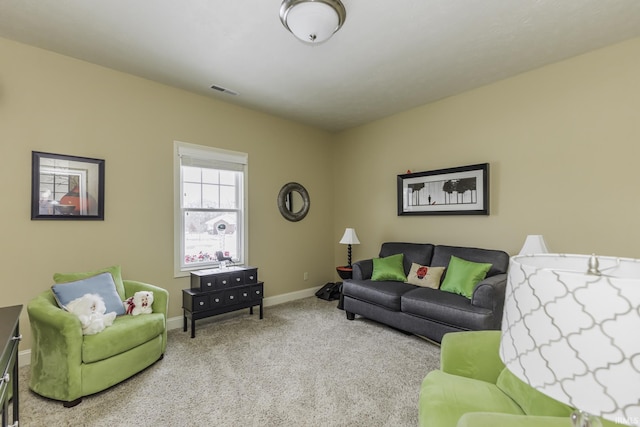 view of carpeted living room