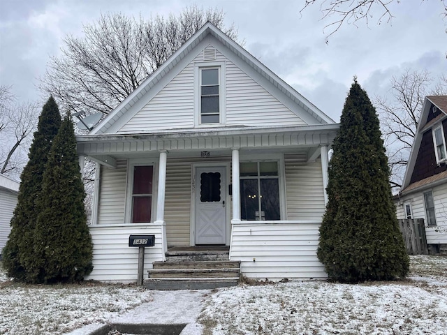 view of bungalow-style home