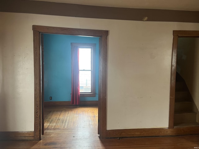 hallway featuring hardwood / wood-style floors