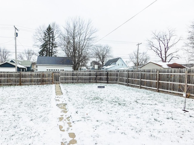 view of snowy yard