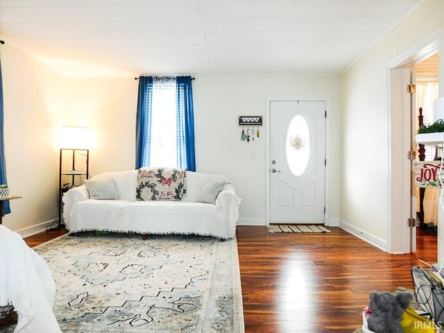 entryway featuring dark hardwood / wood-style flooring