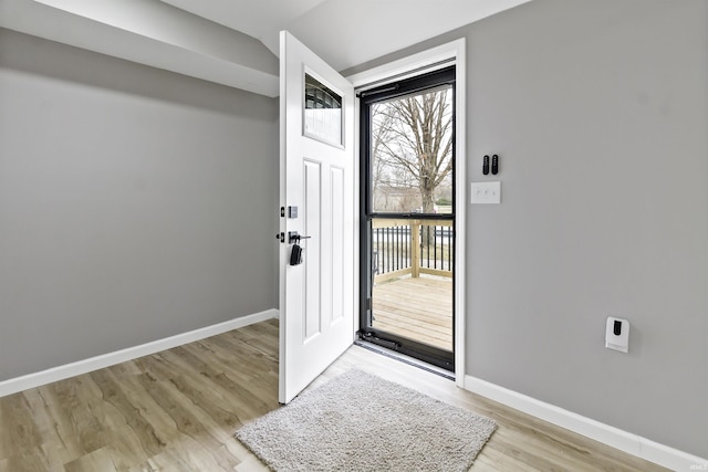 interior space with light wood-type flooring