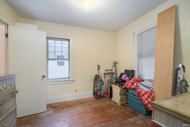 miscellaneous room with wood-type flooring