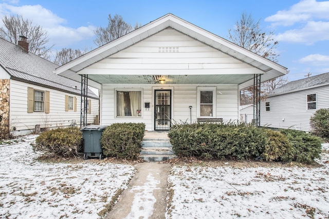 view of bungalow-style home