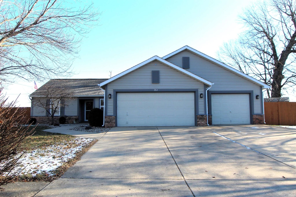 ranch-style house with a garage