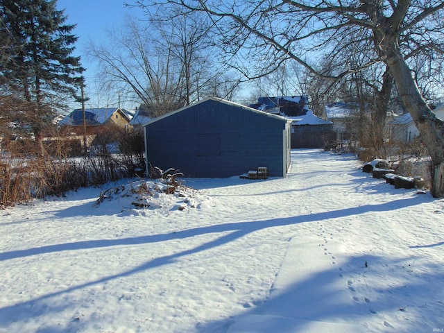 view of snowy yard