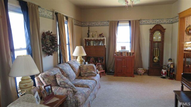 view of carpeted living room