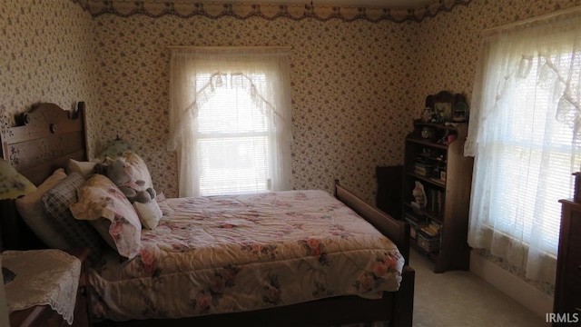 view of carpeted bedroom