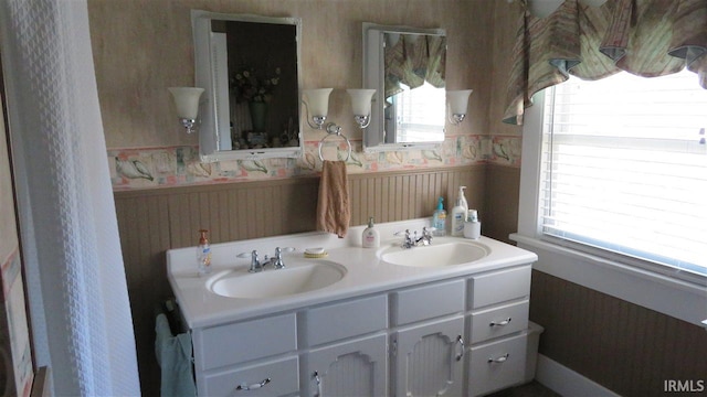 bathroom with vanity