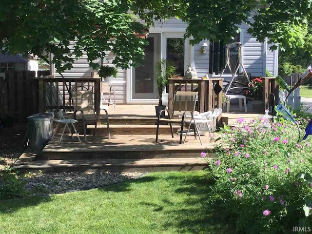 view of wooden deck