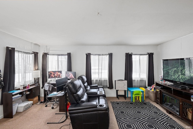 view of carpeted living room