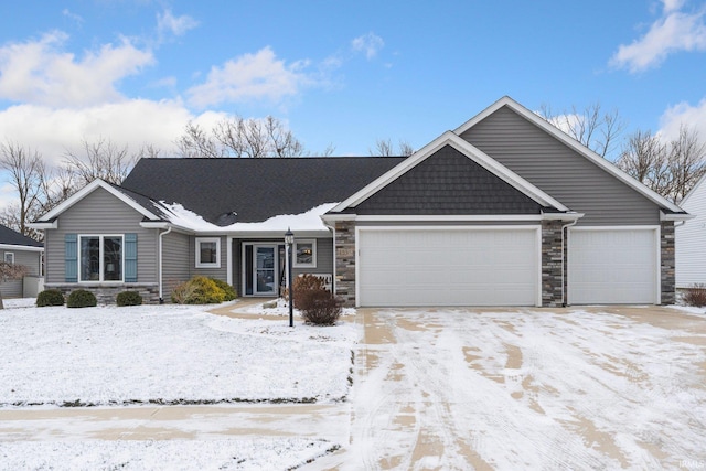 view of front of home featuring a garage