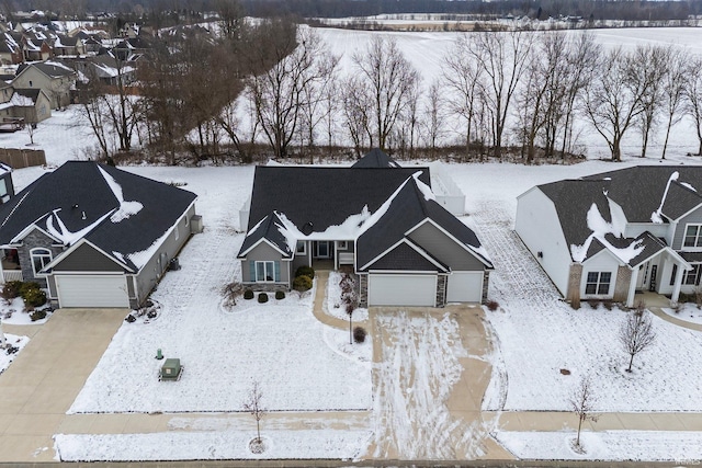 view of snowy aerial view