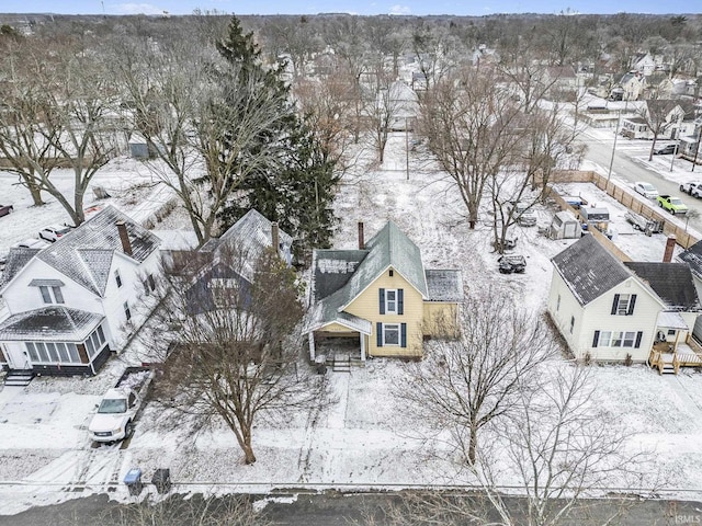 view of snowy aerial view