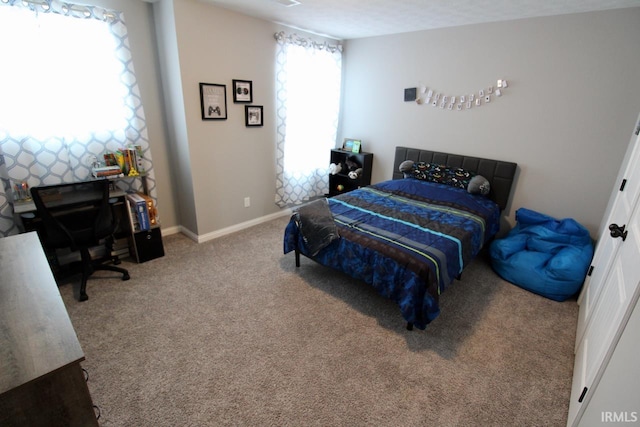 view of carpeted bedroom