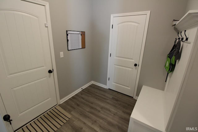 interior space featuring dark wood-type flooring