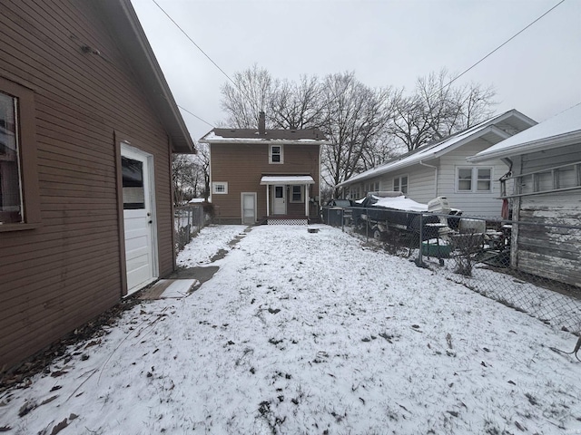 view of snowy yard