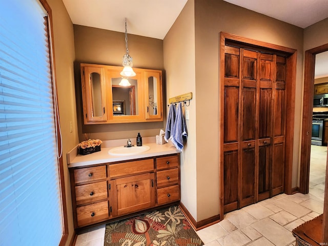 bathroom featuring vanity