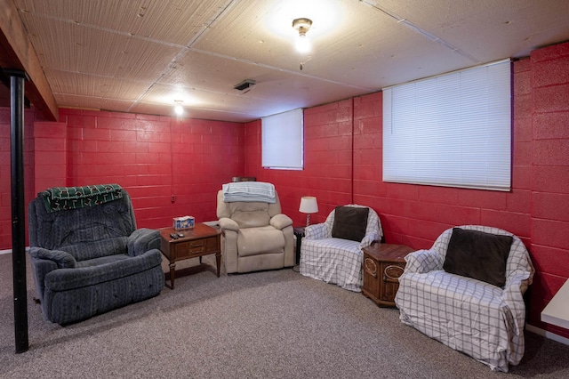 cinema room featuring wooden ceiling