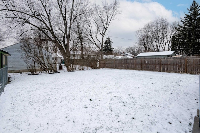 view of snowy yard