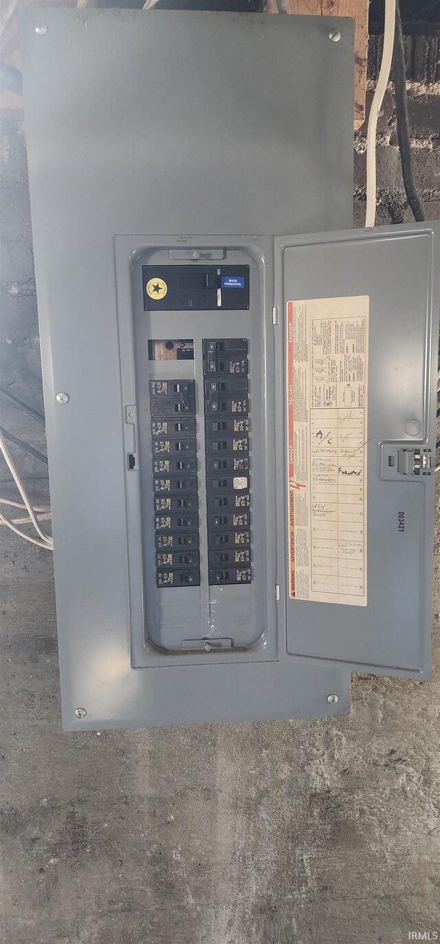 utility room featuring electric panel