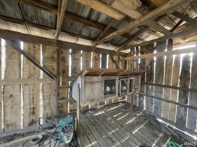 interior space with vaulted ceiling