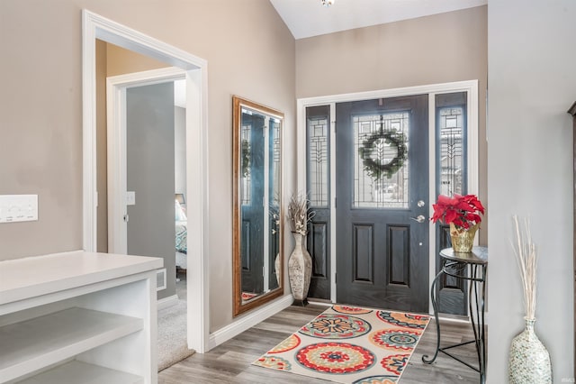 foyer entrance featuring light hardwood / wood-style floors