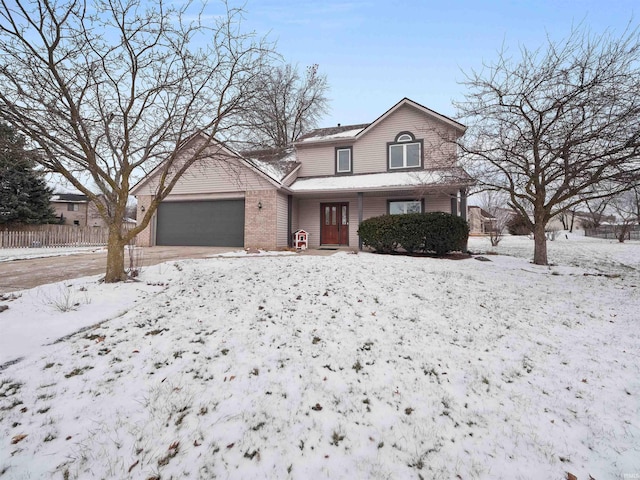 front facade featuring a garage