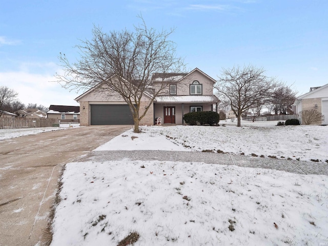 view of front of house featuring a garage