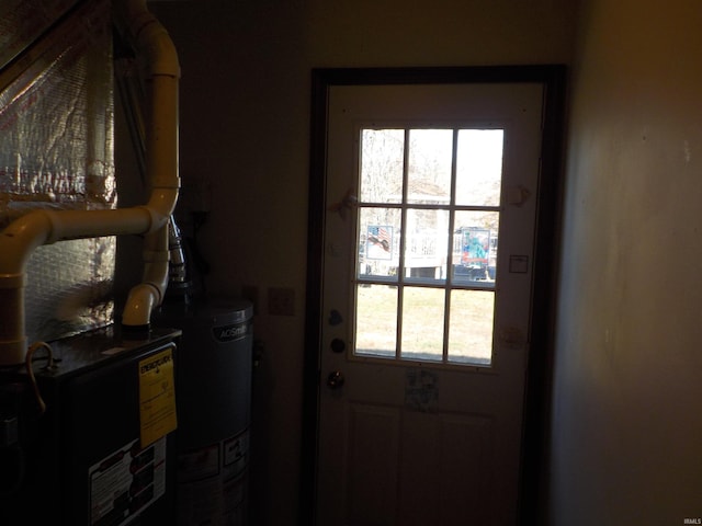 doorway with water heater