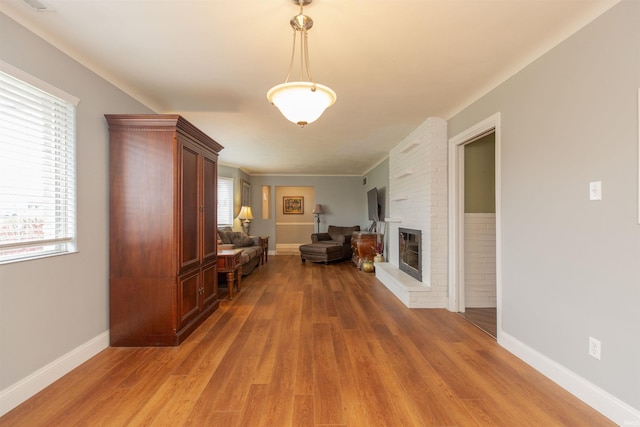 hallway featuring hardwood / wood-style floors