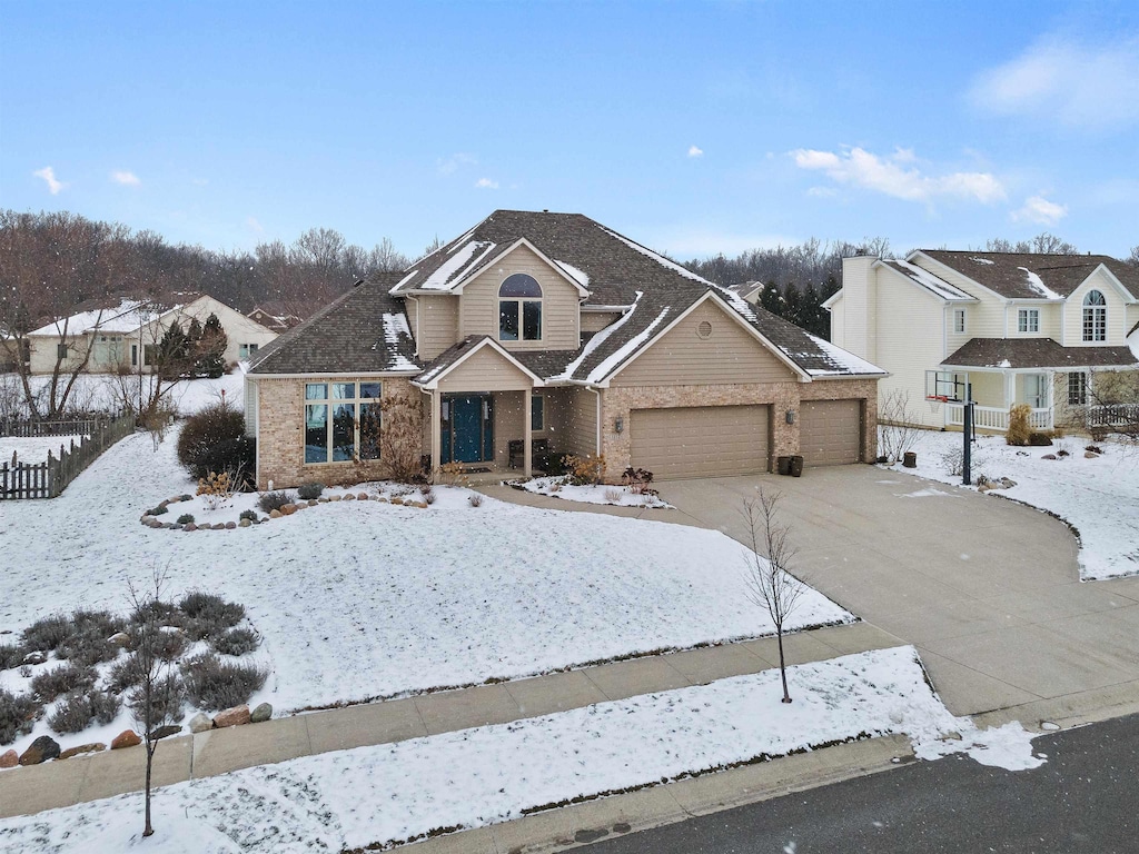 view of property with a garage