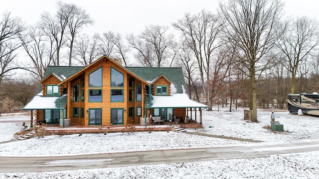 view of front of home with covered porch